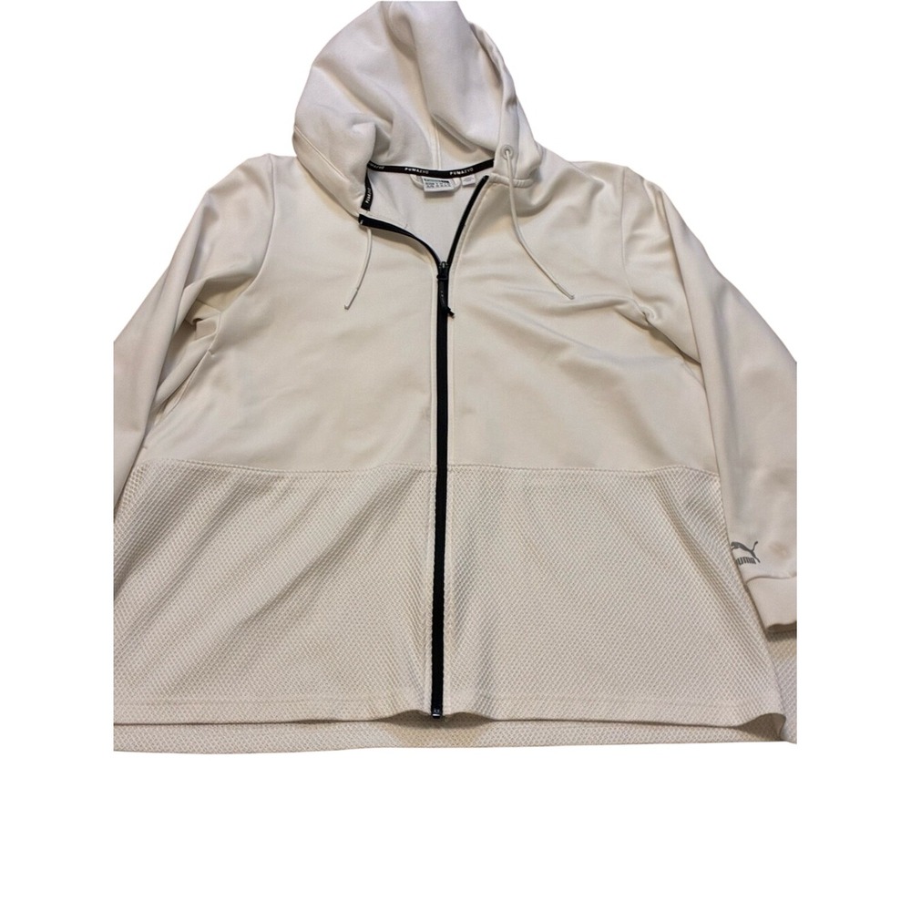 Puma Evo White Drapey Full Zip Hoodie XL